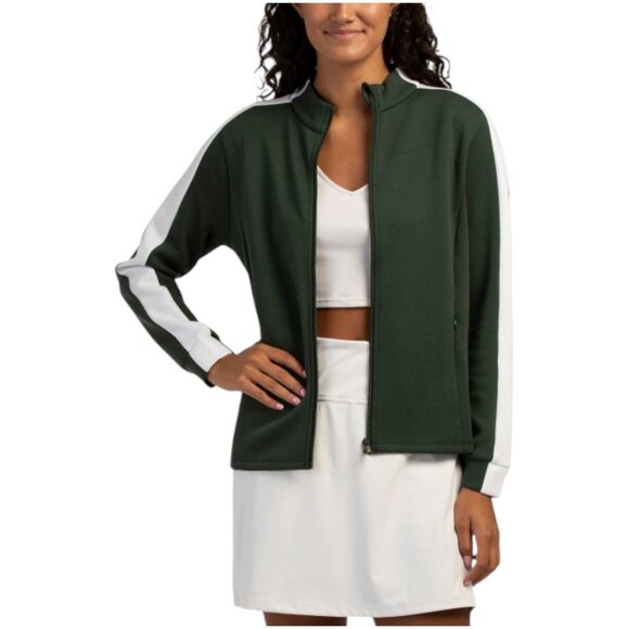 SWING CONTROL Contrast Color Zippered Jacket - Picture 1 of 2